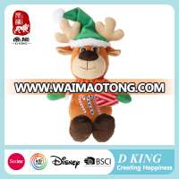 2016 cute and colorful christmas deer plush gifts soft stuffed toys