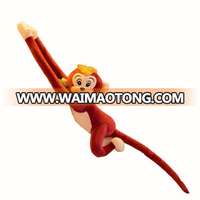 Promotional plush monkey toys with long tail