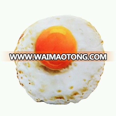 Manufactural directly unique design Hot sales 3D soft plush poached egg and Inflatable cushion pillow chair seat cushion