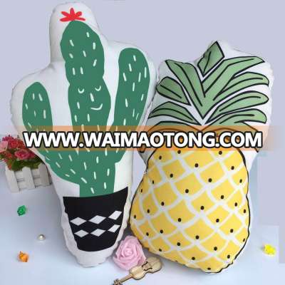 2019 New Colorful Cute Promotion Kawaii Soft Toys Fancy Custom Fruit Shaped Plush Sofa Cushion Fruit Pillow Toys