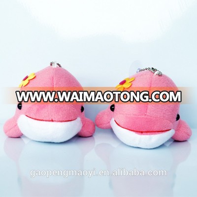 Custom cute plush toy dolphin key chains plush toy