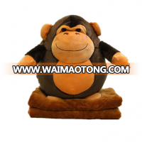 animal gorilla plush doll with blanket cushion pillow car air conditioning wholesale