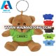 lovely 10cm plush teddy bear keychain toy with t shirt custom logo various color for clothes