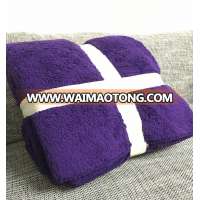 all size polyester popular sale solid warm fleece blanket mink blanket