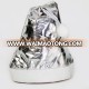 silver polyester christmas hat