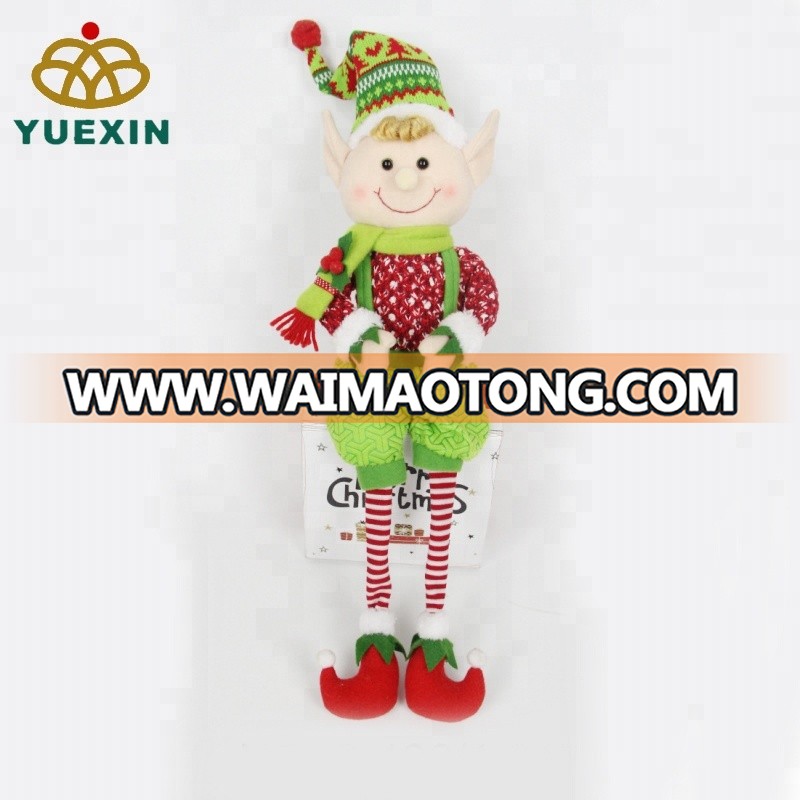 China Supplier Customize Cute Christmas Plush Sitting Elf